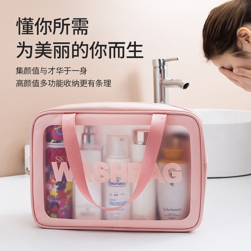 Pvc Transparent Cosmetic Bag, Large Capacity, High Appearance Value, Portable, Waterproof, Cosmetic Storage Bag, Toiletry Bag - Image 5